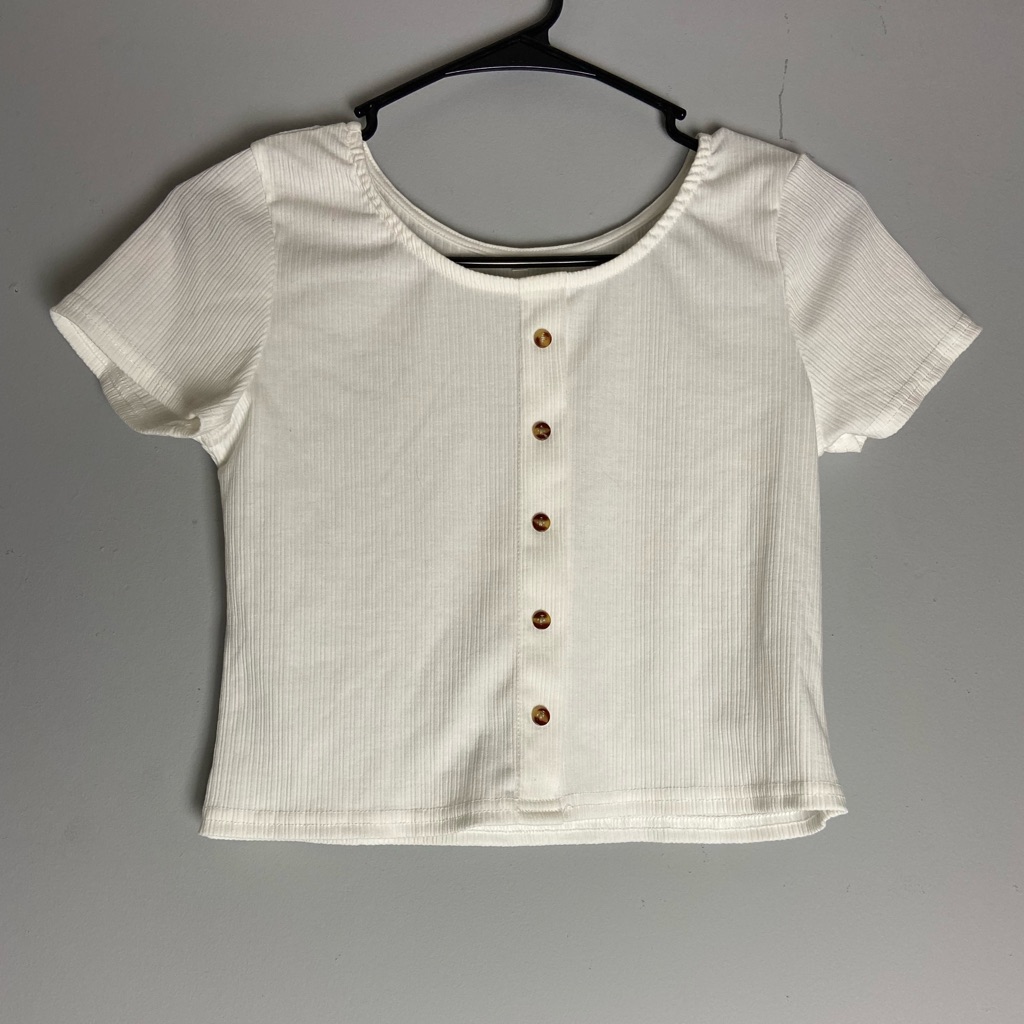 Nwot** Shein S White Crop Top